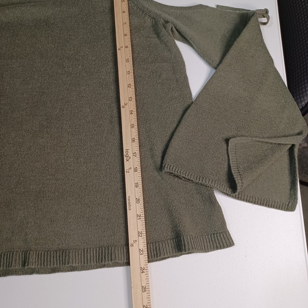 Women's‎ American Eagle Outfitters Olive Green Cold Shoulder Flare Sleeve Size M - Picture 5 of 7